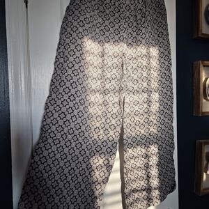 Zara Black and White Floral Pants